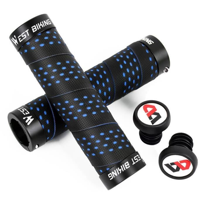 Paire De Poignées De Guidon Double-verrouillage – éponge Absorbante, Colorées, Antidérapantes, Compatibles VTT/route, Livrées En Sachet