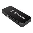 Lecteur de carte SD/MicroSD TRANSCEND - USB 3.0 - Noir-1