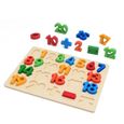 Puzzle en Bois Nombres Chiffres Jouet Jeux Educatif Apprentissage M2272-1