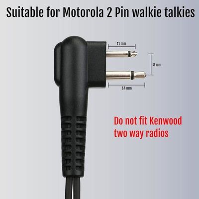 Oreillette Talkie-walkie Avec Micro PTT - Compatible Motorola, Hytera - Tube Acoustique, Discret, Mains Libres - Pour Professionnels Et Sécurité