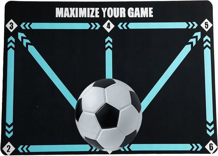 Tapis D'Entraînement Football 60x90cm + 2 Bandes De Sport - Antidérapant - Pour Améliorer Contrôle De Ballon