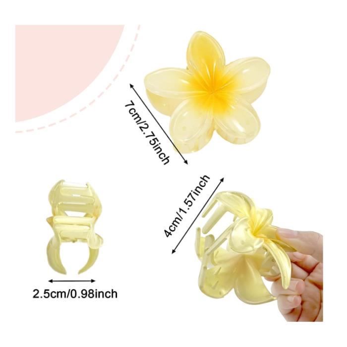 6 Pieces Petite Pince Fleur Cheveux Multicolore Flower Claw Clips Plumeria Flower Hair Clips for Women Flower Hair Clips Claw Cdiscount Au quotidien