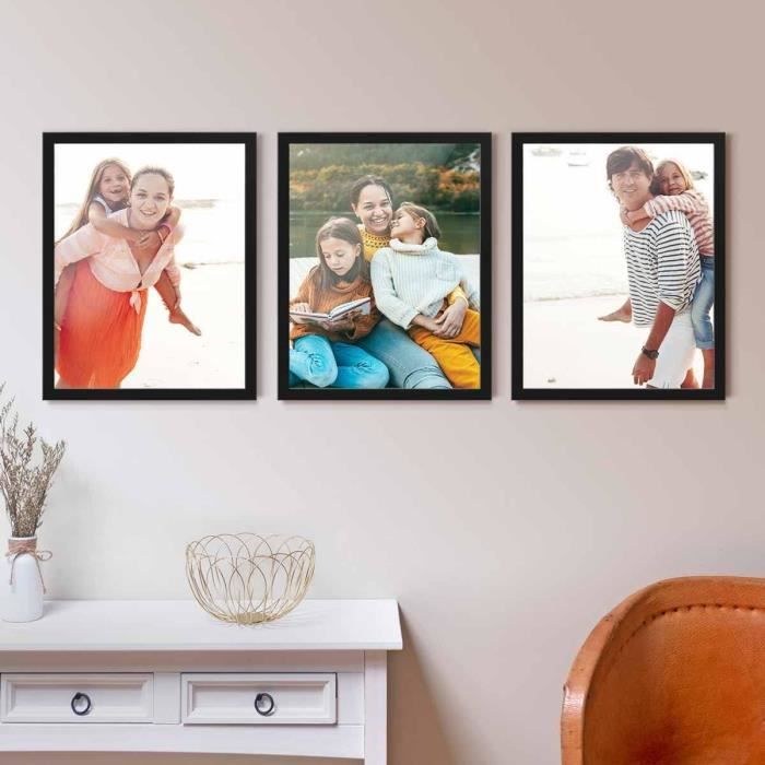 Cadre Photo FRAMO En Bois Sur Mesure 52x150 Cm - Rouge Essuyé - Verre Acrylique Antireflet - Parfait Pour Puzzles Et Affiches