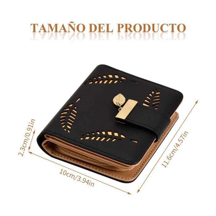 Porte-monnaie Vintage En Cuir Noir Alasum – 12x11cm – Compact Et Multifonction – Pour Clés, Pièces Et Cartes