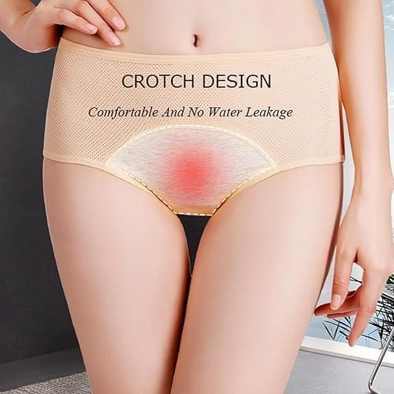 Culotte Anti-fuites Lavable Pour Femme - Protection Règles Et Incontinence Légère Coton Réutilisable - 3