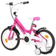 Vélo pour enfants 16 pouces Noir et rose - DIO7380739448483-2