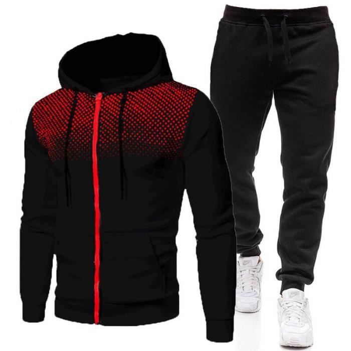 Tenue Sport Homme DéContracté Hooded Survetement Sport