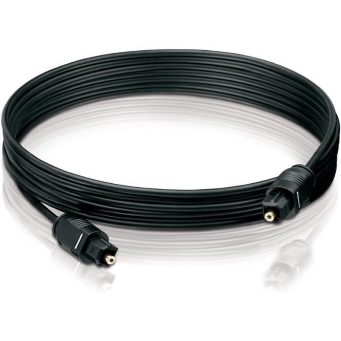 Cavo Audio Toslink S/PDIF 1m | Fibra Ottica Maschio-Maschio - Nero - Foto 3