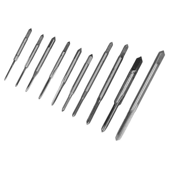 Jeu De 10 Tarauds Métriques Miniatures M1 à M3.5 - Acier Rapide HSS, Pour Filetage Manuel, Horlogerie, Bricolage