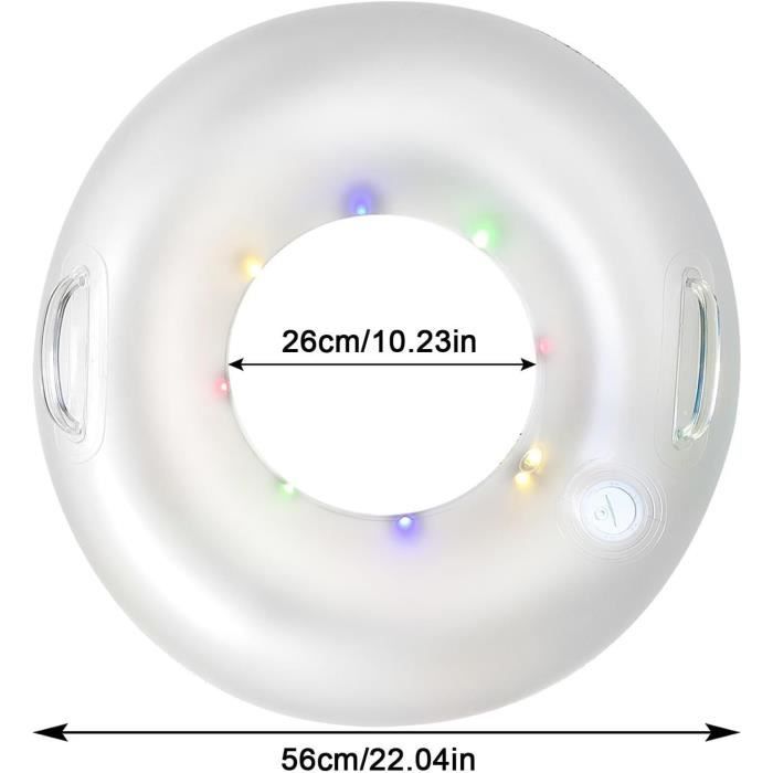 TONLRGY Fauteuil de piscine gonflable avec lumières LED à couleurs