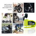 Antivol Moto Bloque Disque, Cadenas Antivol pour Trottinette Alarme de câble de rappel 110 db pour Moto/Vélo/Scooter/VTT avec 2 Clés-3