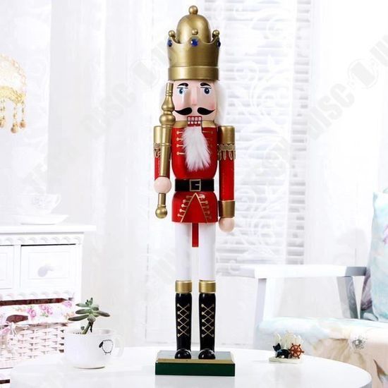Figurine Casse-Noisette Starion En Résine Dorée - Décoration De Noël élégante Pour Salon, 52,5 Cm
