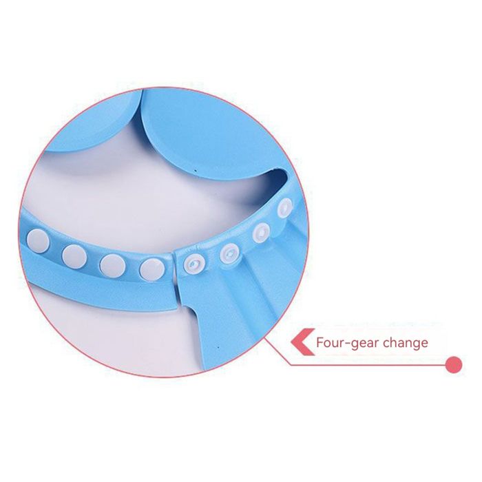 Chapeau De Douche Bébé En EVA Souple - Visière Réglable Velcro - Protège Yeux, Nez, Oreilles - 0 à 9 Ans