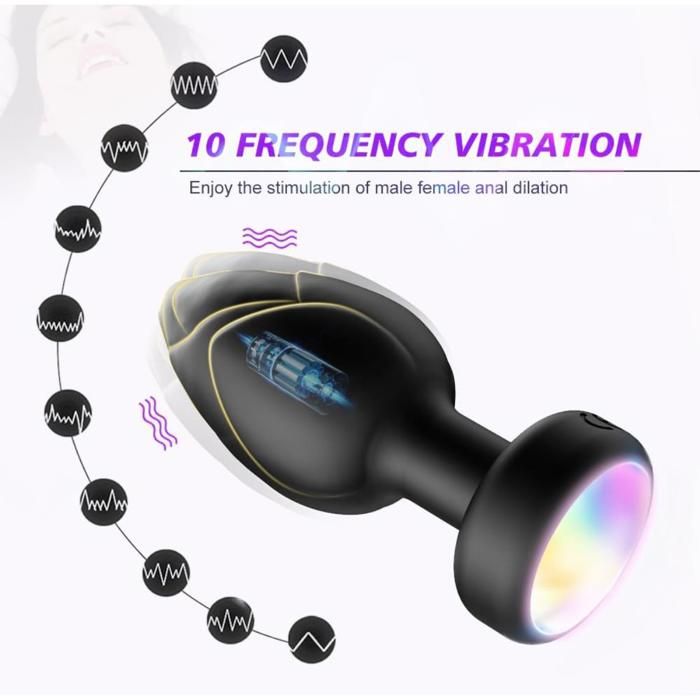 Plug Anal Métal Vibrant Avec Télécommande, Sextoy Unisexe, Neuf, Multicolore