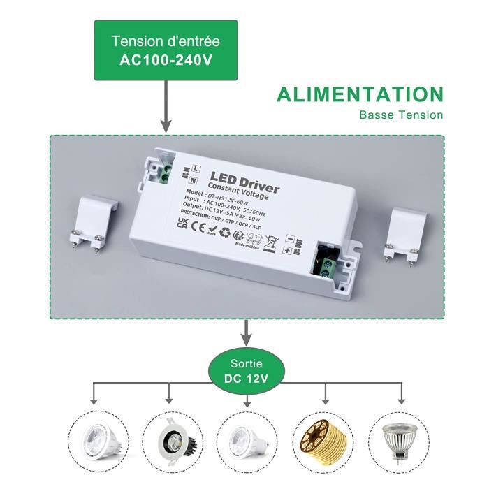 Adaptateur Secteur LED 4,5V 3,6W – Prise UE Étanche IP44 – Pour Guirlandes Lumineuses, Décorations Noël - 3
