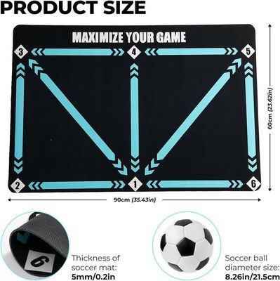 Tapis Foot Tapis Entraînement Football 90x60cm - Antidérapant Absorbant Chocs - Amélioration Contrôle Ballon Tapis Sport Antidérapant