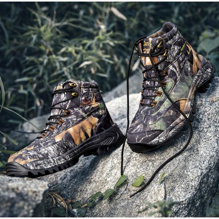 Chaussures De Randonnée Basses Imperméables Homme - Cuir Léger Antidérapant Trekking Outdoor