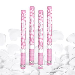 Dearlives Lot De 6 Canons à Confettis Blancs Biodégradables