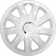 Enjoliveurs de roues - Drift - 15 pouces - Blanc laqué - Set de 4-0
