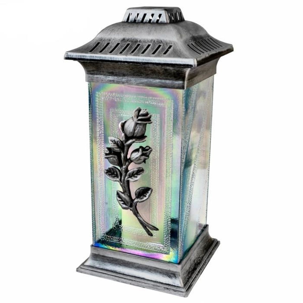 Kuinayouyi Bougie Blanche pour Tombe de Cimetière Lampes Solaires avec éclairage Led 4 Pièces Séries