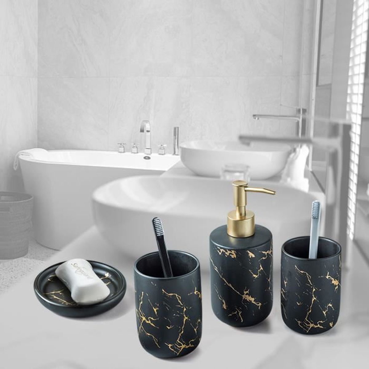 Original Accessoire Salle De Bain Design Gobelet et porte savon - Cdiscount
