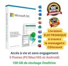 Suite bureautique - Microsoft - Office 365 - Accès à vie - 5 postes - 100 Gb de stockage