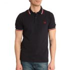Fred Perry - Polo noir en coton piqué pour homme
