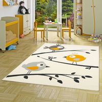 Pergamon - Trendline Kids - tapis pour enfant - motifs d'oiseau crème jaune - 80x150 cm