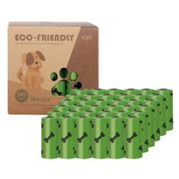36 rouleaux/540 sacs à crottes de chien, verts, sûrs et respectueux de l'environnement, très épais et étanches