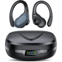 Écouteurs Bluetooth Sans Fil 60 Heures D'autonomie Étanche HD Stéréo Audio Écran LED Écouteurs Avec Contour D'oreille Pour Le Sport