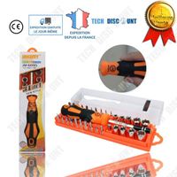 TD® Boîte à outils complète de réparation manchons tournevis kit mallette bricolage set embouts professionnel acier petite orange