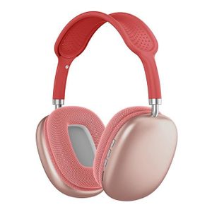 CASQUE - ÉCOUTEURS Rouge-Casque d'écoute sans fil Bluetooth P9, de ha