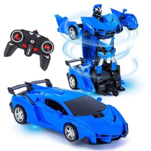 VEHICULE RADIOCOMMANDE Bleu - Robot de Transformation de voiture électriq