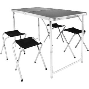 Giantex Table de camping pliante pour 6 à 8 personnes, table enroulable  portable avec sac de transport, table de pique-nique en aluminium léger  pour