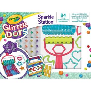 JEU DE PÂTE À MODELER Pâte à modeler Crayola - Dots Sparkle Station - 04-0804 - Kit de Loisirs Créatifs - Glitter - Multicolore 56782