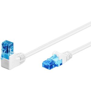 CÂBLE RÉSEAU  GOOBAY Câble Ethernet Cat 6a 1m coudé U/UTP blanc 