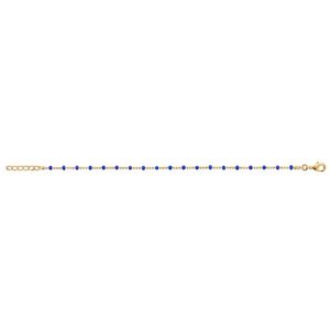 Bracelet Chaîne Plaqué Or Avec Émail Bleu - Marque KBC - Neuf Avec Étiquettes