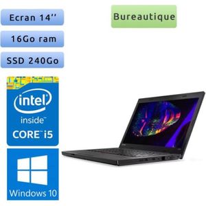 ORDINATEUR PORTABLE Lenovo ThinkPad L470 - Windows 10 - i5 16Go 240Go 