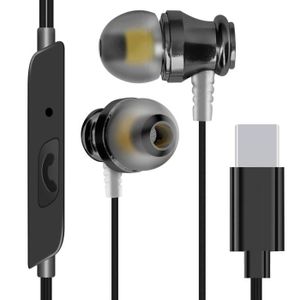 CASQUE - ÉCOUTEURS Écouteurs Filaires USB C Intra-auriculaires Microp
