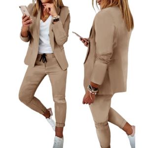 COSTUME - TAILLEUR Tailleur Femme 2 Pièces Elegant Slim Fit Blazer Ve