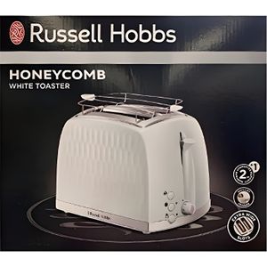GRILLE-PAIN - TOASTER Grille-pain Russell Hobbs Honeycomb blanc - 2 fent