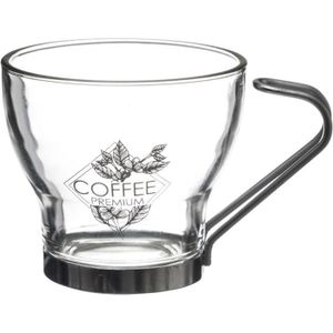 tasses /à expresso avec cuill/ère et soucoupe Lot de 4 tasses /à caf/é Jasni en acier inoxydable cadeau pour les amateurs de caf/é et de th/é.
