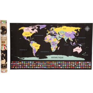 AFFICHE - POSTER Poster à gratter  Carte du monde