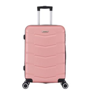 VALISE - BAGAGE Valise Grande Taille 4 Roues 75cm ABS Rigide - Wall - TROLLEY ADC (Rose Gold)