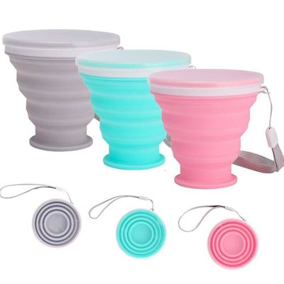 2 Pièces Tasse à Boire Pliable en Silicone, Sans BPA Tasse de Voyage Pliable ,270ML Tasse Pliante Portable pour le Camping avec Couvercle, pour Pique- nique,Camping, Randonnée en Plein Air(Bleu + Rose 2 Pièces Tasse à Boire Pliable en Silicone, Sans BPA Tasse de Voyage Pliable ,270ML Tasse Pliante Portable pour le Camping avec Couvercle, pour Pique- nique,Camping, Randonnée en Plein Air(Bleu + Rose