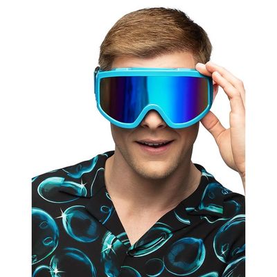 Lunettes De Ski Rétro Années 80/90 Chaks - Verres Flashy Arc-en-ciel, Pour Fête, Festival, Après-ski - 11