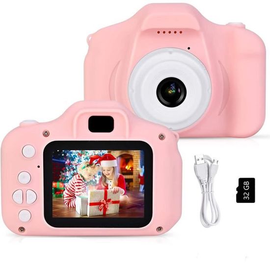 LIORQUE – Appareil Photo Instantané Pour Enfant, HD 1080p Avec Impression Thermique, Carte 32Go, Papier Inclus – Dès 3 Ans (rose) Appareil Photo Instantané Enfant