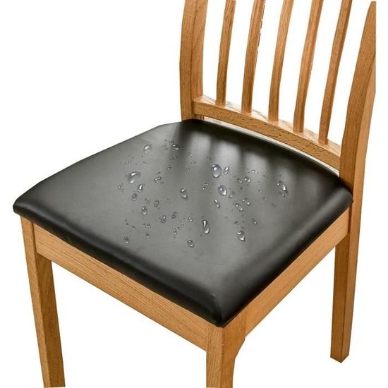 Highdi Housses De Siège De Chaise Pu Cuir Imperméable, Lot De 2, 4 Ou 6