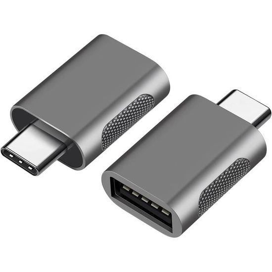HSP-HSWITI Lot de 2 adaptateurs USB 3.0 mâle vers type C femelle