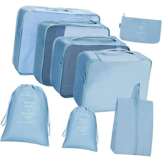 Lot de 10 cubes d'eballage pour valises, cubes d'eballage pour